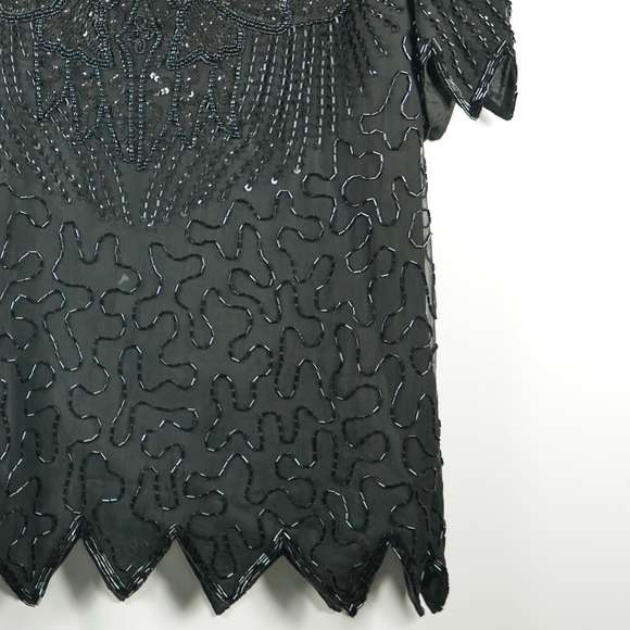 (SOLD) Vintage 80s Denise Elle Evening Top - Picture 3 of 7